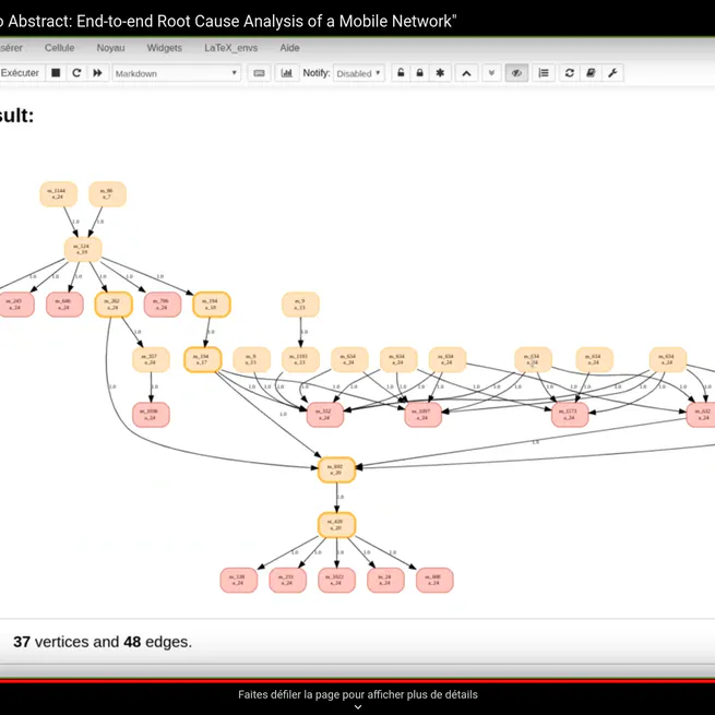 End-to-end root cause analysis of a mobile network