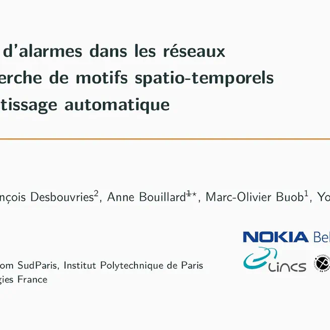 Prédiction d'alarmes dans les réseaux via la recherche de motifs spatio-temporels et l'apprentissage automatique